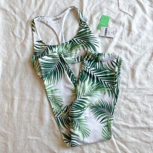 nwt forever 21 tropical athletic set